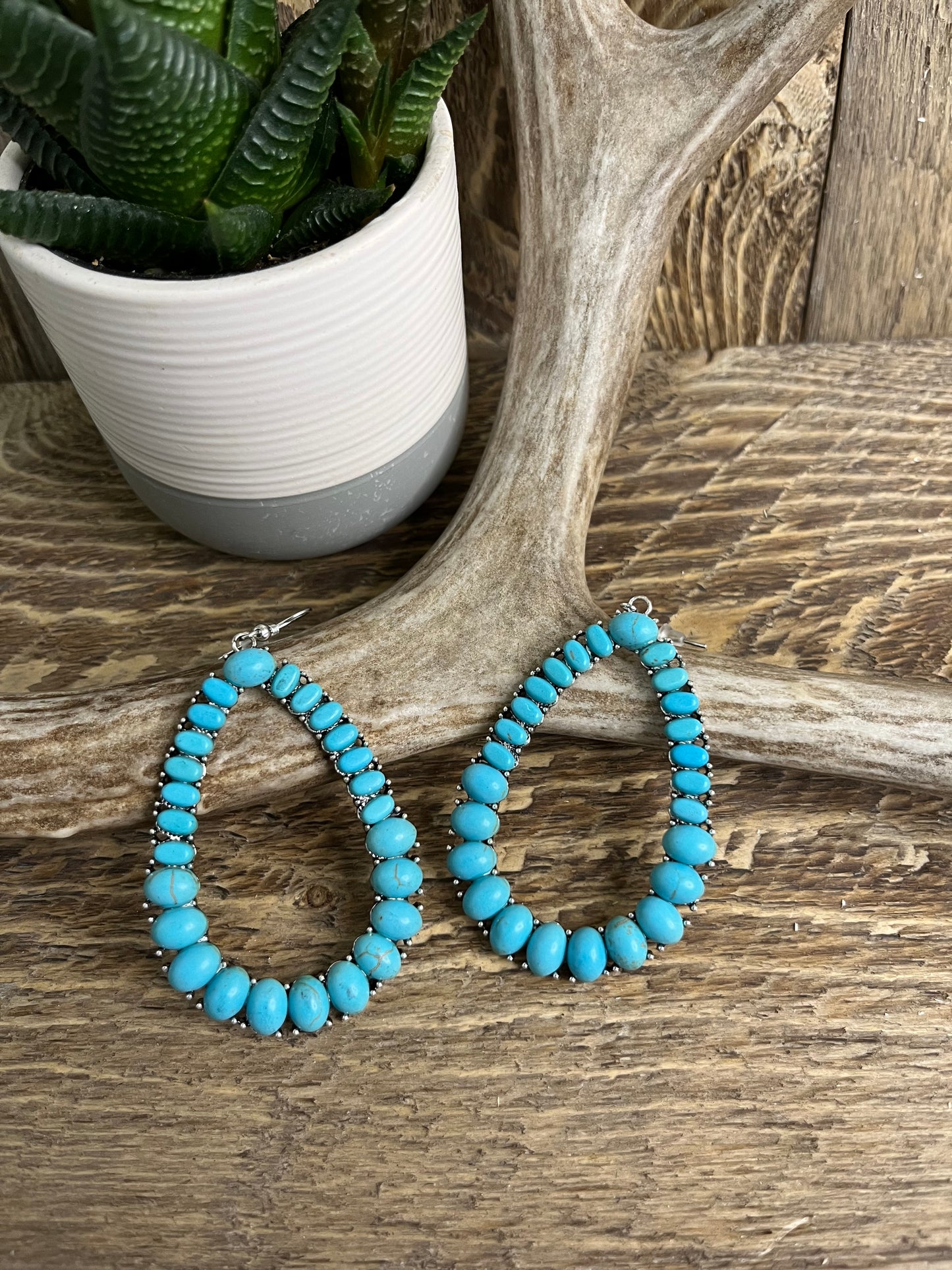 Turquoise Hoop